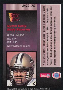 1993 Wild Card - Stat Smashers #WSS-70 Quinn Early Back