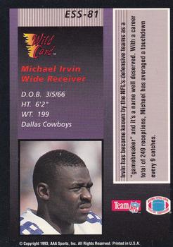 1993 Wild Card - Stat Smashers #ESS-81 Michael Irvin Back