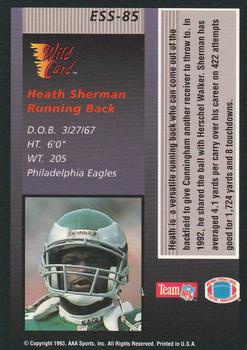 1993 Wild Card - Stat Smashers #ESS-85 Heath Sherman Back
