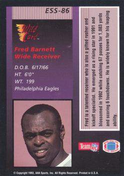 1993 Wild Card - Stat Smashers #ESS-86 Fred Barnett Back