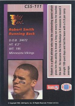1993 Wild Card - Stat Smashers #CSS-111 Robert Smith Back