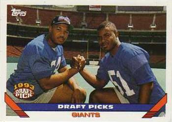 1993 Topps #275 Giants Draft Picks (Michael Strahan / Marcus Buckley) Front