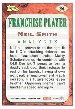 1993 Topps #84 Neil Smith Back