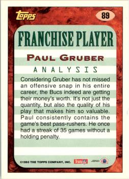 1993 Topps #89 Paul Gruber Back