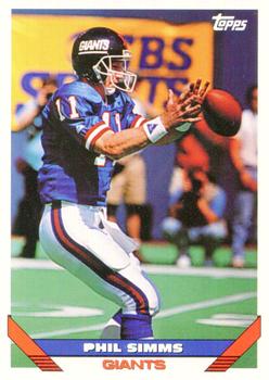1993 Topps #350 Phil Simms Front