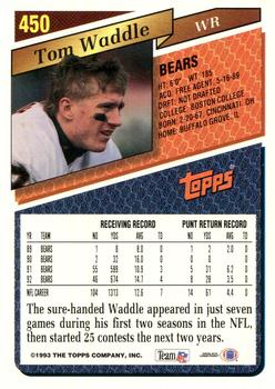 1993 Topps #450 Tom Waddle Back