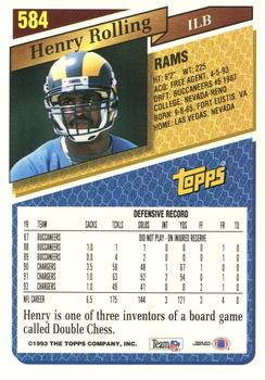 1993 Topps #584 Henry Rolling Back