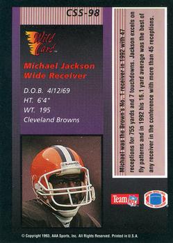 1993 Wild Card - Stat Smashers Gold #CSS-98 Michael Jackson Back