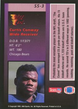 1993 Wild Card - Stat Smashers Rookies #SS-3 Curtis Conway Back