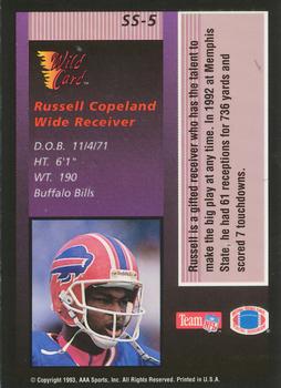1993 Wild Card - Stat Smashers Rookies #SS-5 Russell Copeland Back