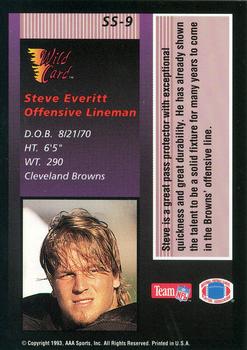 1993 Wild Card - Stat Smashers Rookies #SS-9 Steve Everitt Back