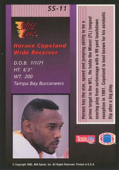 1993 Wild Card - Stat Smashers Rookies #SS-11 Horace Copeland Back