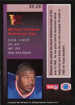 1993 Wild Card - Stat Smashers Rookies #SS-25 Michael Strahan Back