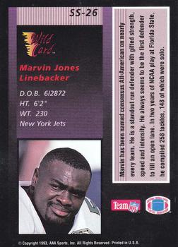 1993 Wild Card - Stat Smashers Rookies Gold #SS-26 Marvin Jones Back