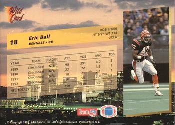 1993 Wild Card Superchrome #18 Eric Ball Back