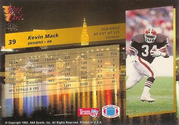 1993 Wild Card Superchrome #39 Kevin Mack Back