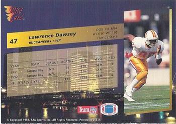 1993 Wild Card Superchrome #47 Lawrence Dawsey Back