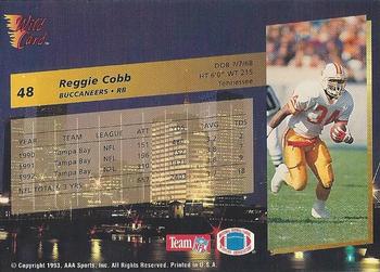 1993 Wild Card Superchrome #48 Reggie Cobb Back