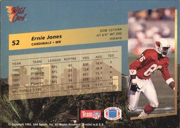 1993 Wild Card Superchrome #52 Ernie Jones Back