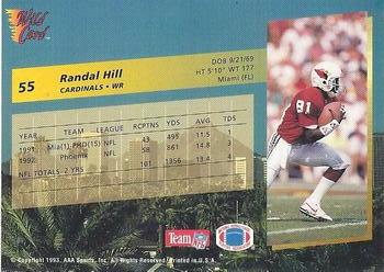 1993 Wild Card Superchrome #55 Randal Hill Back