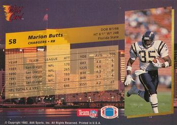 1993 Wild Card Superchrome #58 Marion Butts Back