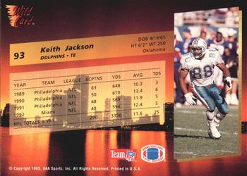 1993 Wild Card Superchrome #93 Keith Jackson Back