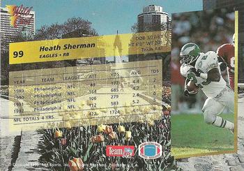 1993 Wild Card Superchrome #99 Heath Sherman Back