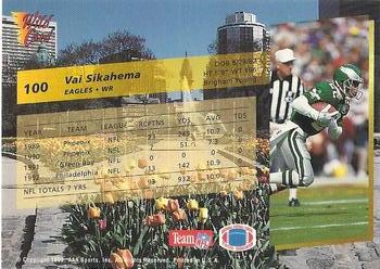 1993 Wild Card Superchrome #100 Vai Sikahema Back