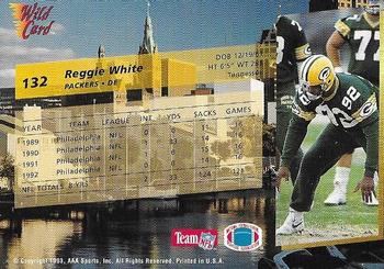 1993 Wild Card Superchrome #132 Reggie White Back
