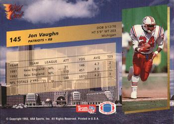 1993 Wild Card Superchrome #145 Jon Vaughn Back