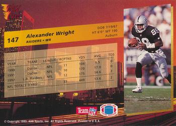 1993 Wild Card Superchrome #147 Alexander Wright Back