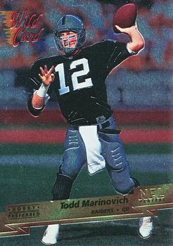 1993 Wild Card Superchrome #153 Todd Marinovich Front