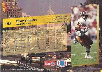 1993 Wild Card Superchrome #162 Ricky Sanders Back