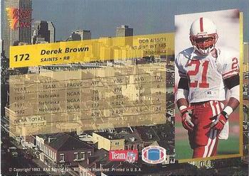 1993 Wild Card Superchrome #172 Derek Brown Back