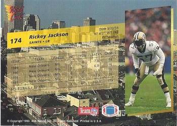 1993 Wild Card Superchrome #174 Rickey Jackson Back