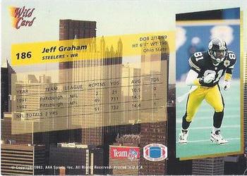 1993 Wild Card Superchrome #186b Jeff Graham Back