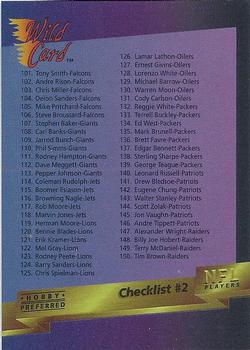 1993 Wild Card Superchrome #200 Checklist: 101-200 Front