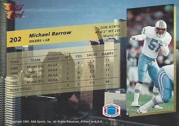 1993 Wild Card Superchrome #202 Micheal Barrow Back