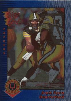 1993 Wild Card - Superchrome FF/ RHR Back to Back #NNO Brett Favre / Terry Kirby Front