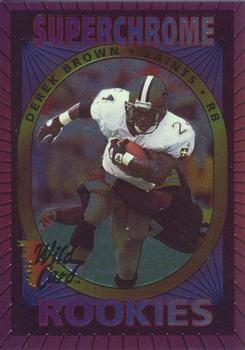 1993 Wild Card - Superchrome Rookies Back to Back #NNO Derek Brown / Tyrone Hughes Front