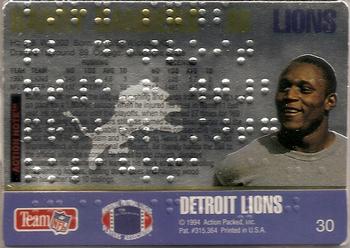 1994 Action Packed - Braille #30 Barry Sanders Back