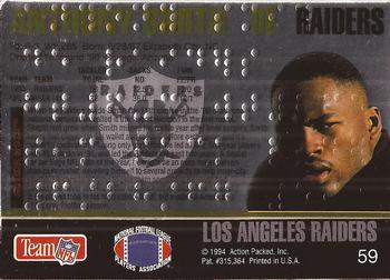 1994 Action Packed - Braille #59 Anthony Smith Back