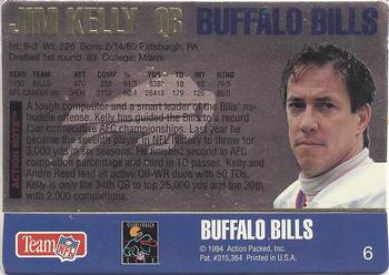 1994 Action Packed - Gold Signatures #6 Jim Kelly Back