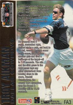 1994 Action Packed - Quarterback Challenge #FA3 Troy Aikman Back