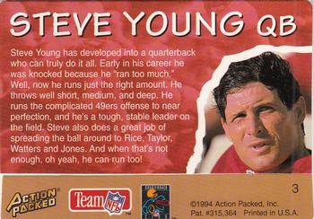 1994 Action Packed All-Madden #3 Steve Young Back