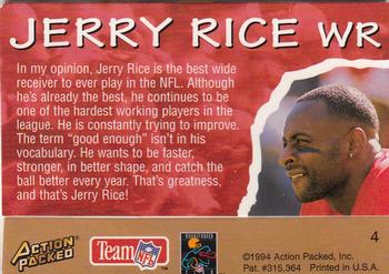 1994 Action Packed All-Madden #4 Jerry Rice Back