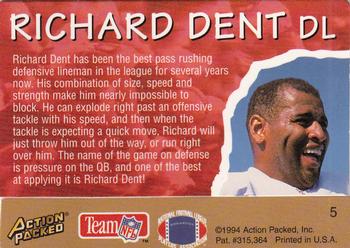 1994 Action Packed All-Madden #5 Richard Dent Back