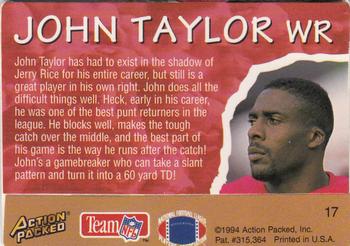 1994 Action Packed All-Madden #17 John Taylor Back