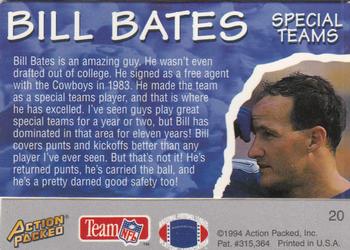 1994 Action Packed All-Madden #20 Bill Bates Back