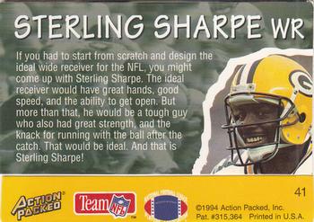 1994 Action Packed All-Madden #41 Sterling Sharpe Back
